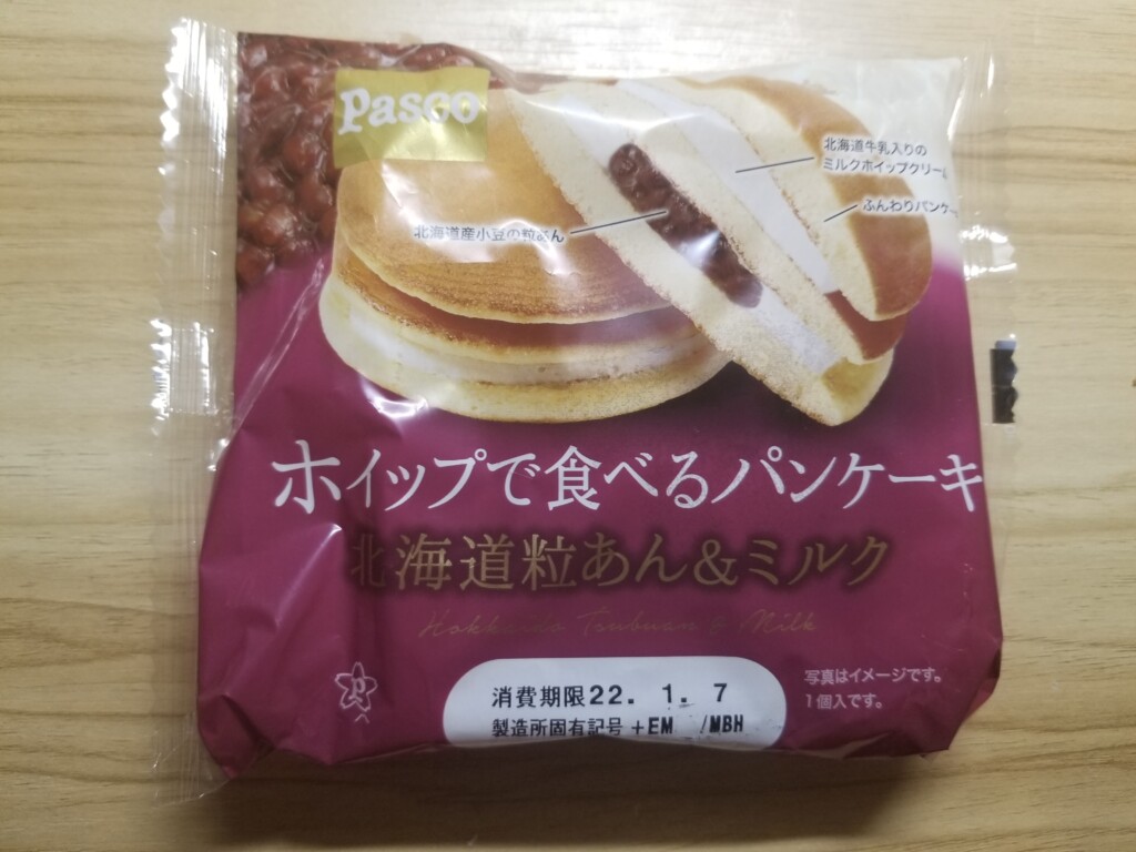 Pasco ホイップで食べるパンケーキ 北海道粒あん&ミルク